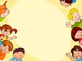 兒童黃色卡通孩子矢量