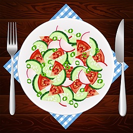 插畫美味食物矢量素材