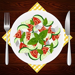 卡通食物矢量美味素材