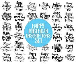 生日字體矢量素材