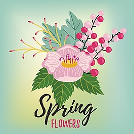 簡約花朵矢量背景素材