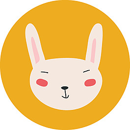 可愛創(chuàng)意兔子圖標(biāo)矢量素材