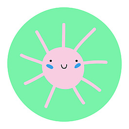 可愛卡通太陽圖標(biāo)矢量素材