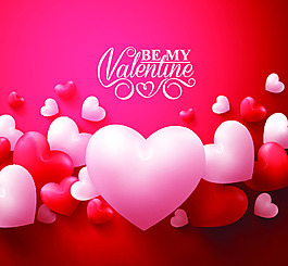 裝飾心形氣球矢量背景