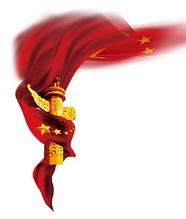 手繪紀(jì)念碑國旗元素