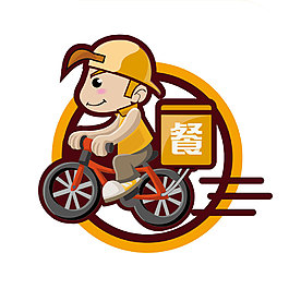 卡通美团送餐元素