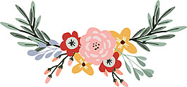 粉色花朵花環(huán)素材圖片