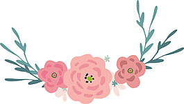 粉色花朵花環(huán)素材圖片