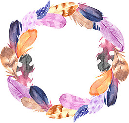 紫色花環(huán)素材圖片