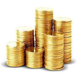 大氣金幣堆疊元素