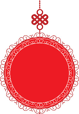 手繪紅色中國(guó)結(jié)元素