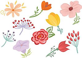 花朵鮮花矢量背景素材