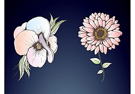 花花朵矢量背景素材