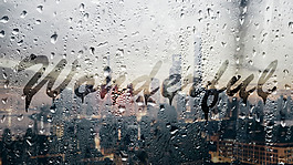 雨后朦朧海報(bào)素材