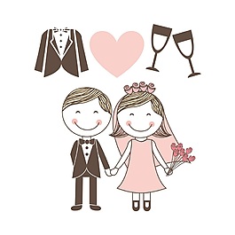 婚礼设计矢量素材