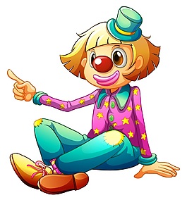 卡通人物小丑矢量素材
