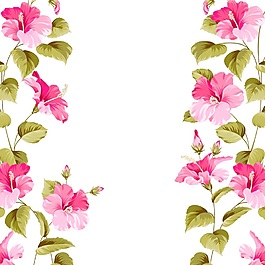 時(shí)尚花卉邊框矢量素材