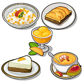 創(chuàng)意下午茶甜品插畫(huà)