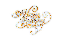 金色线条生日快乐素材图片