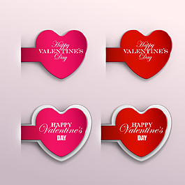 彩色絲帶標(biāo)簽設(shè)計(jì)矢量素材