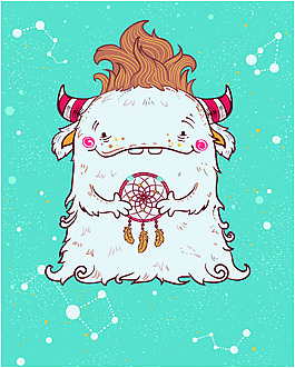 創(chuàng)意卡通藍(lán)色生物素材