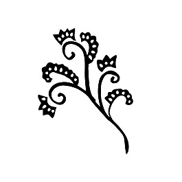 花草素描樹枝裝飾矢量素材