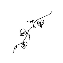 藤蔓素描樹枝裝飾矢量素材