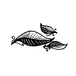 樹(shù)葉素描樹(shù)枝裝飾矢量素材