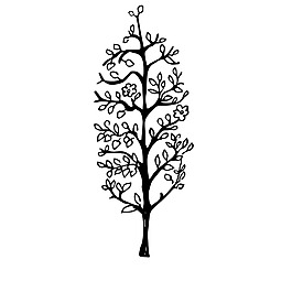 小树素描树枝装饰矢量素材