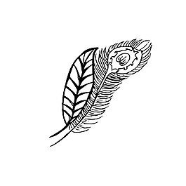 树叶素描树枝装饰矢量素材