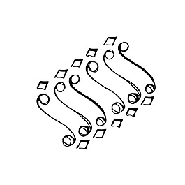 条纹素描树枝装饰矢量素材