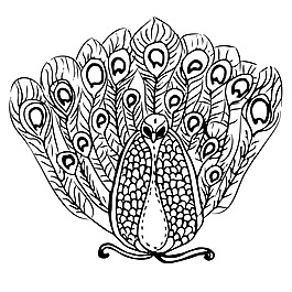 花紋素描樹枝裝飾矢量素材