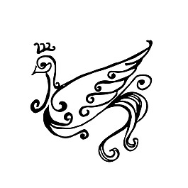 動(dòng)物素描樹枝裝飾矢量素材
