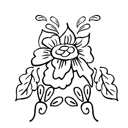 花紋素描樹枝裝飾矢量素材