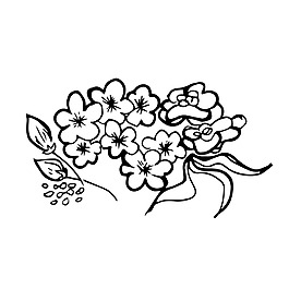 花紋素描樹枝裝飾矢量素材
