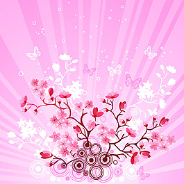時(shí)尚櫻花矢量素材