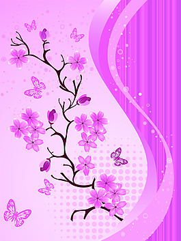 櫻花矢量素材