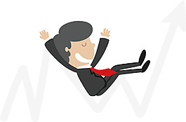 歡呼的扁平化商務(wù)人物