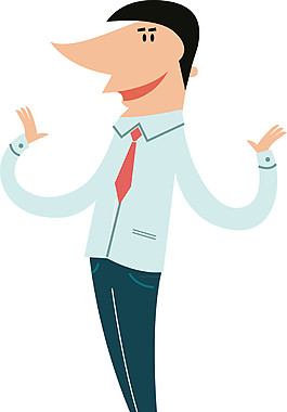 時尚扁平化商務(wù)男人形象圖