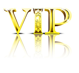 金色花紋VIP字母元素