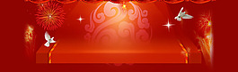 紅色春節(jié)促銷淘寶全屏banner背景