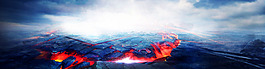 藍色光線科技大氣淘寶全屏banner背景
