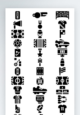 奧運(yùn)會(huì)項(xiàng)目健身運(yùn)動(dòng)圖標(biāo)icon黑白寫(xiě)實(shí)素材AI