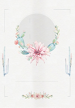 粉色花朵花環(huán)背景圖