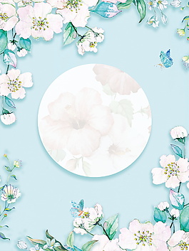 時(shí)尚花朵背景模板