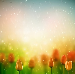 下雨天氣與季節(jié)抽象背景