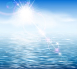 海上天气与季节抽象背景