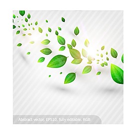 綠色植物葉子元素矢量素材
