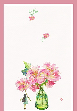 精美花朵廣告背景素材