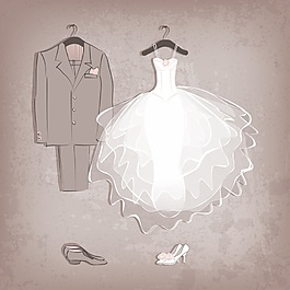 短式婚禮婚紗禮服相關(guān)矢量素材